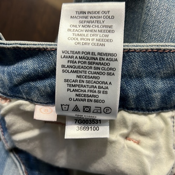 JEN7 by 7 for All Mankind Destruction Detail Roll Up Hem Slim Boyfriend Jeans - Picture 9 of 15